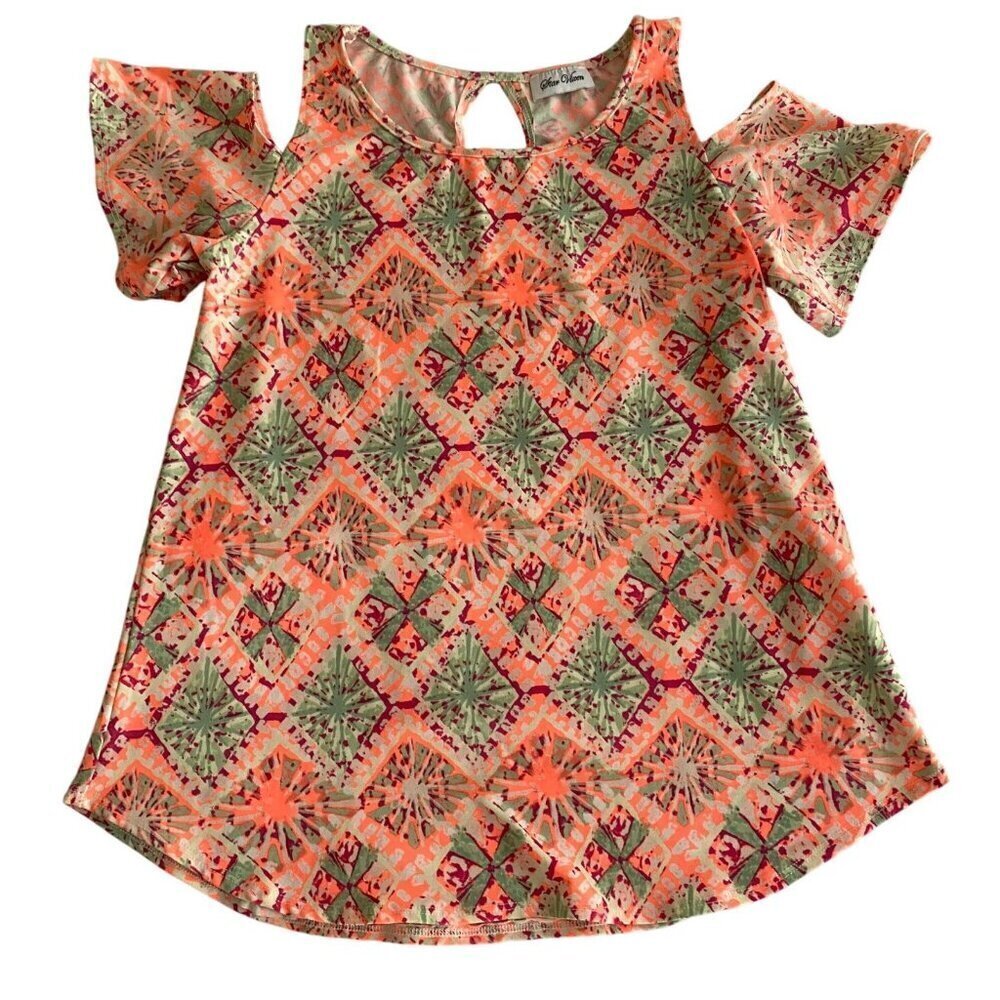 Star Vixen Bright Cold Shoulder Top Size Small